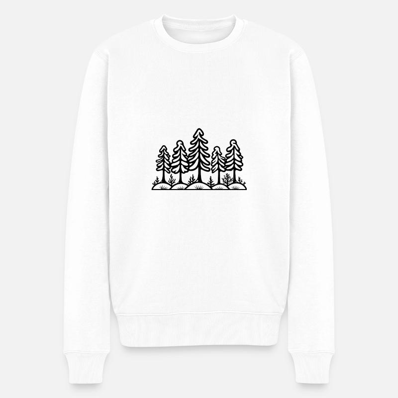 Arbres forestiers - Pull Premium bio Homme - blanc
