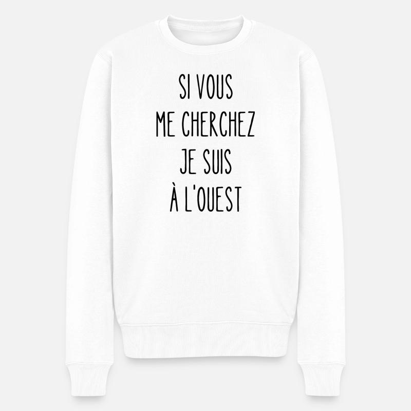 je suis à l'ouest - Pull Premium bio Homme - blanc