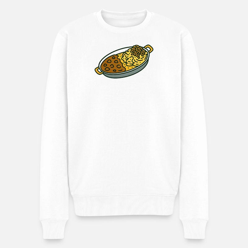 Les plats préférés de grand-mère Karin - Pull Premium bio Homme - blanc