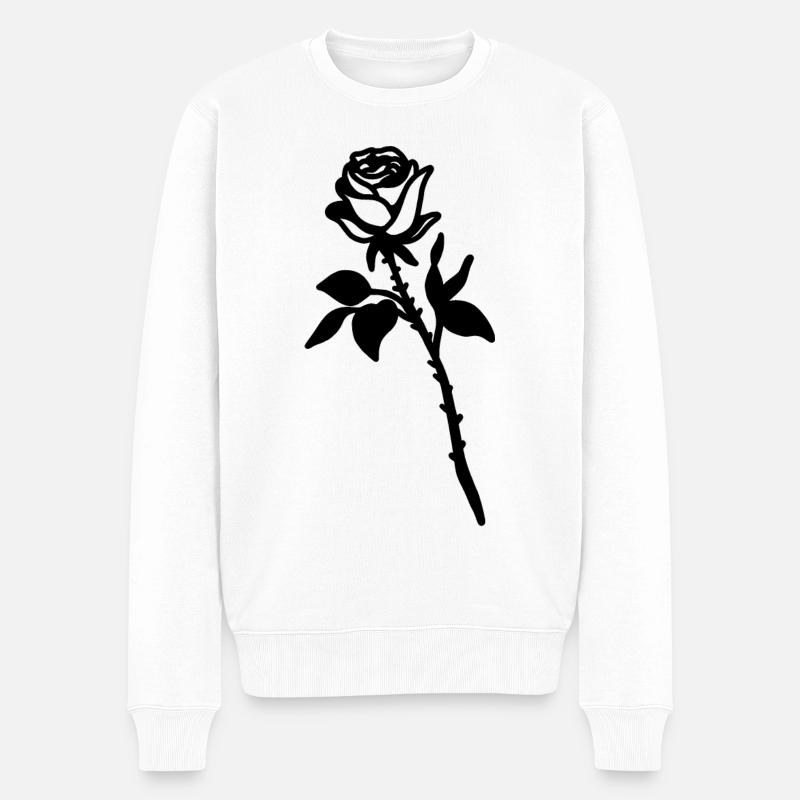 Rose - Pull Premium bio Homme - blanc