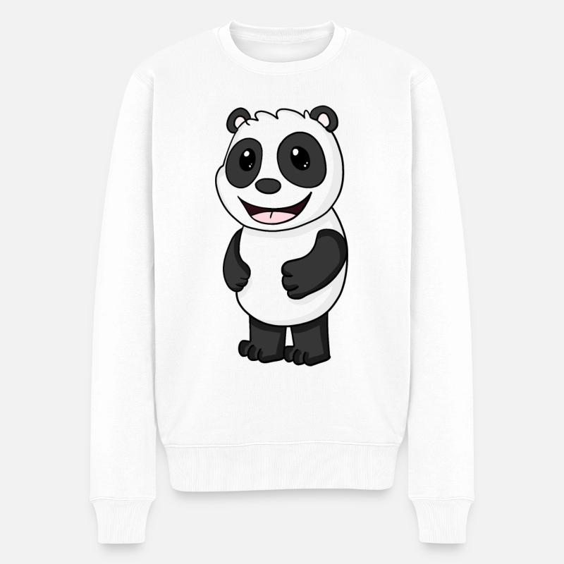 Panda Ours Mignon - Pull Premium bio Homme - blanc