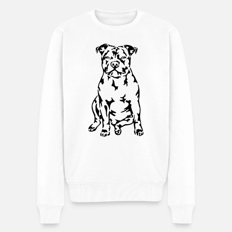 Staffordshire - Männer Premium Bio Pullover - Weiß