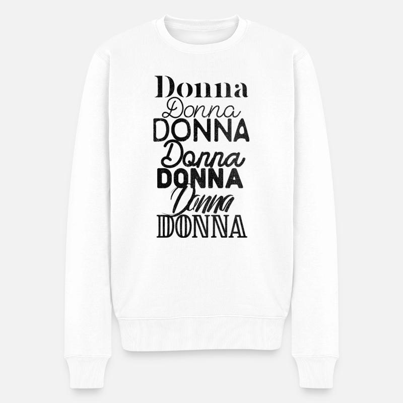 Donna - Männer Premium Bio Pullover - Weiß