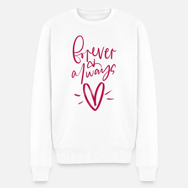 Ich liebe dich - Männer Premium Bio Pullover - Weiß