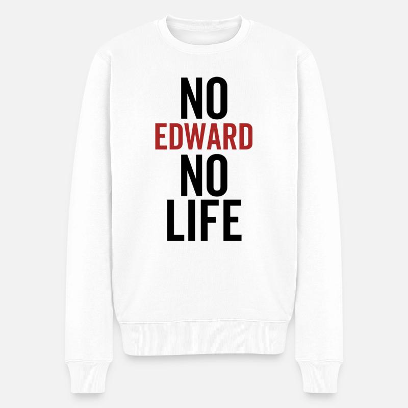 Kein Edward Kein Leben - Männer Premium Bio Pullover - Weiß
