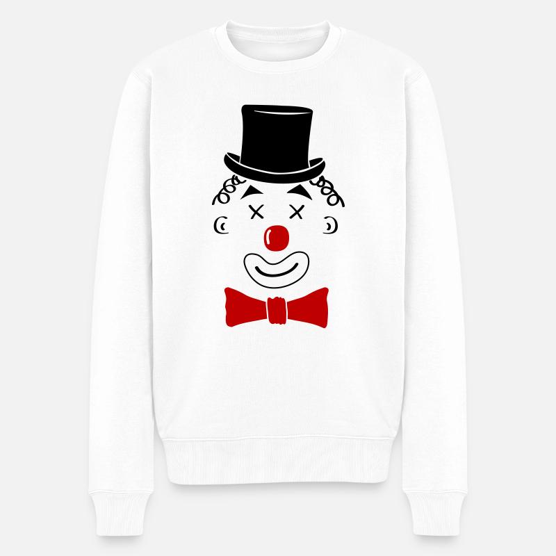 clown - Männer Premium Bio Pullover - Weiß