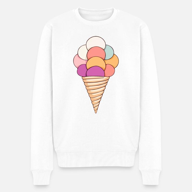 Glace - Pull Premium bio Homme - blanc