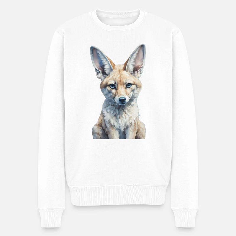 Fennec Renard - Pull Premium bio Homme - blanc