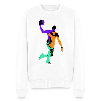Basketball - Pull Premium bio Homme - blanc - Devant - Thijin (182cm)