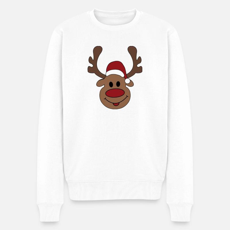 Weihnachten - Männer Premium Bio Pullover - Weiß