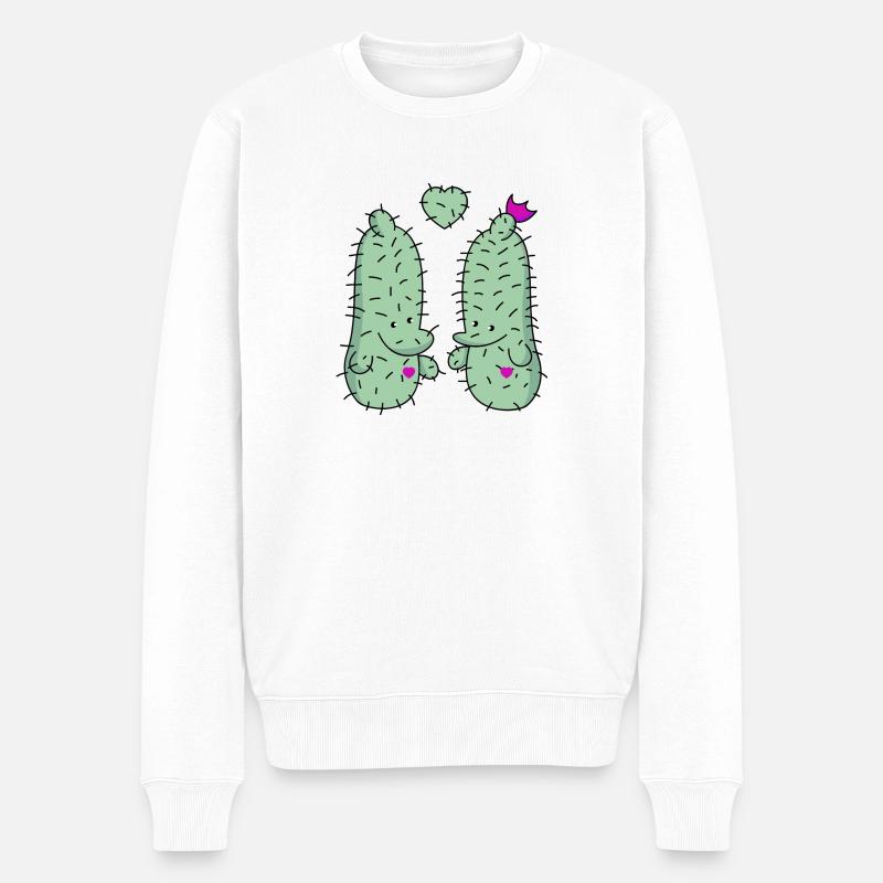 Amour de cactus - Pull Premium bio Homme - blanc