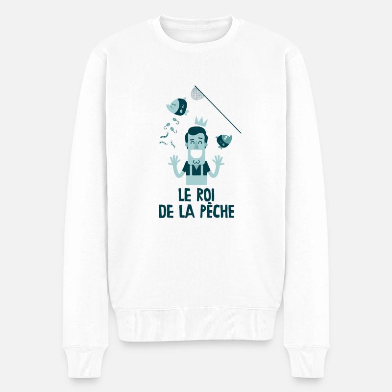 Le roi de la pêche - Pull Premium bio Homme - blanc