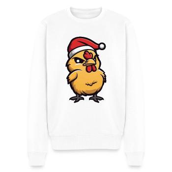 Poulet de Noël - Pull Premium bio Homme - blanc - Devant - Thijin (182cm)