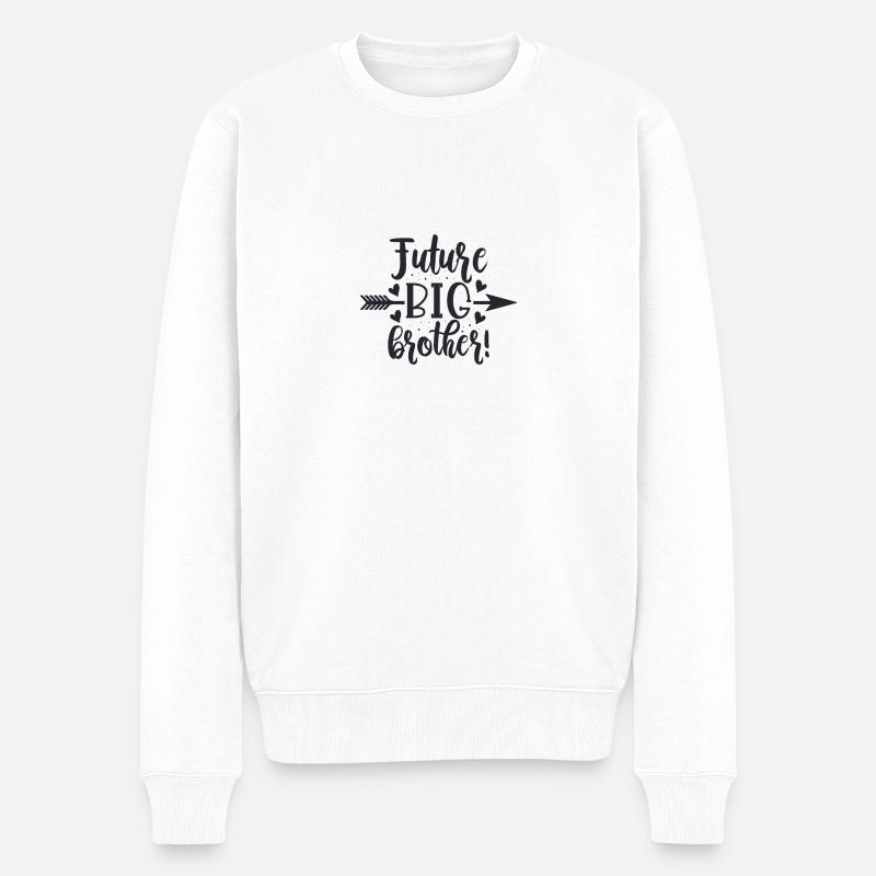 future big brother - Männer Premium Bio Pullover - Weiß