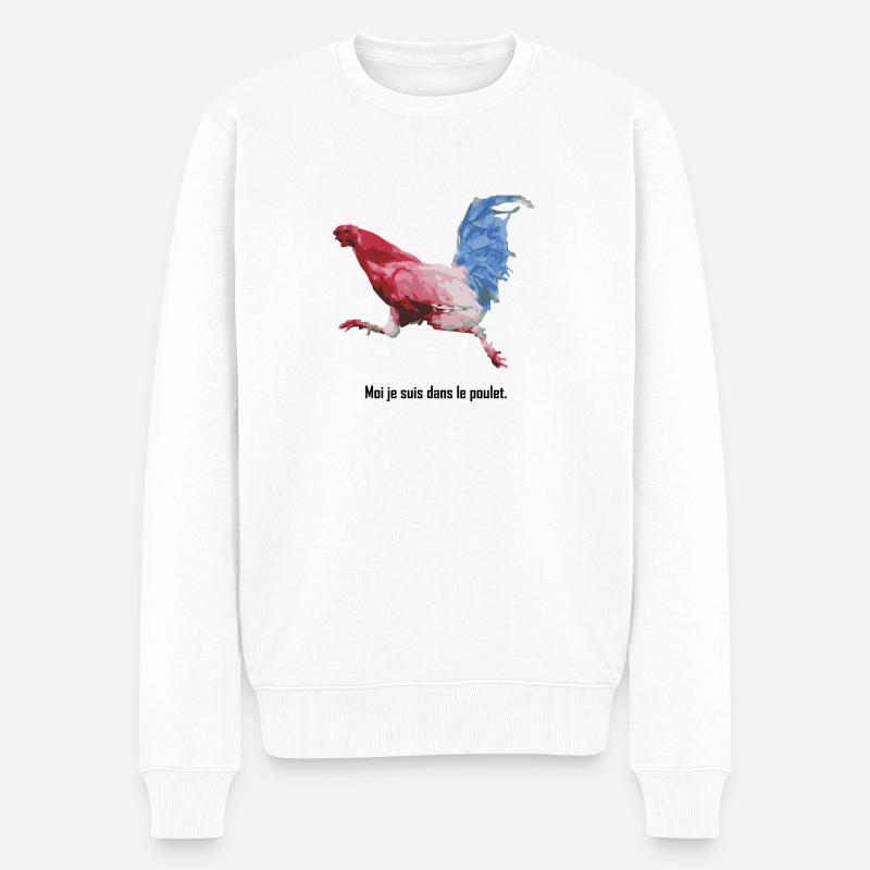 moi je suis dans le poulet - Pull Premium bio Homme - blanc