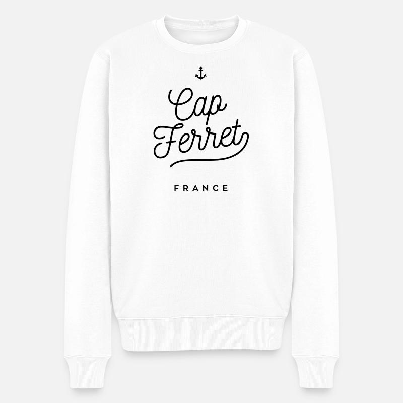 Cap Frettchen - Frankreich - Männer Premium Bio Pullover - Weiß