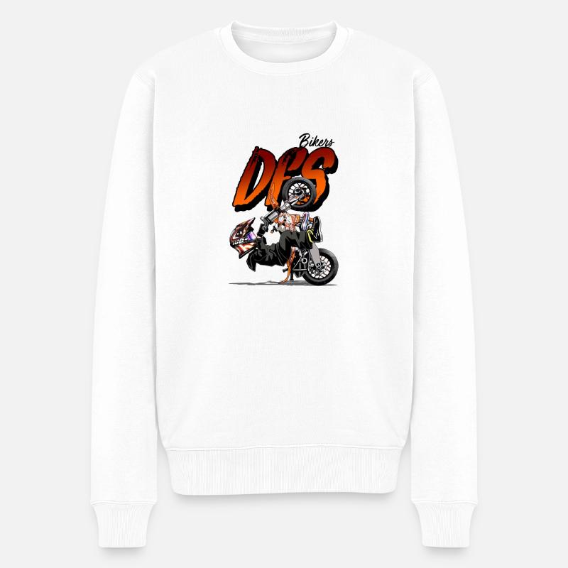Bike Stunt dfs - cascadeurs - Pull Premium bio Homme - blanc