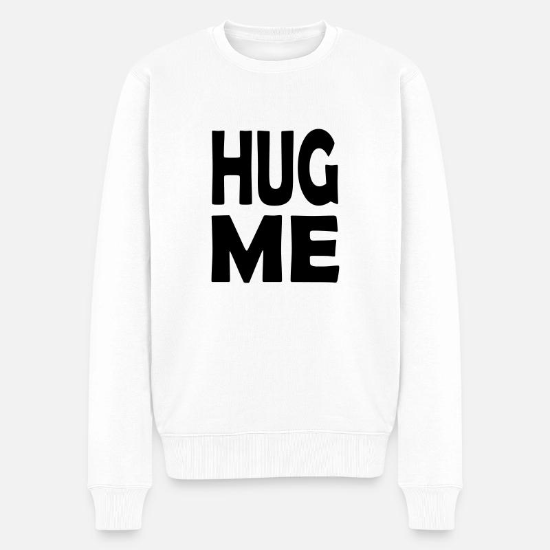 hug me - Männer Premium Bio Pullover - Weiß