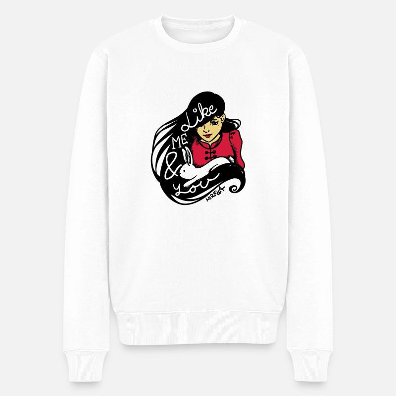 Like me & you - Männer Premium Bio Pullover - Weiß