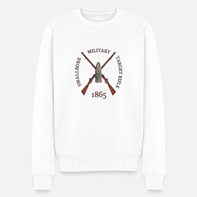 MILITARY TARGET RIFLE - Männer Premium Bio Pullover - Weiß