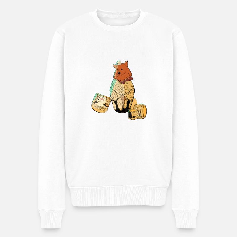 Wolf im Schafspelz - Männer Premium Bio Pullover - Weiß