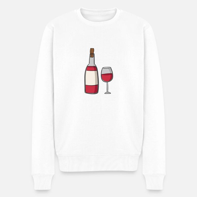 wine - Männer Premium Bio Pullover - Weiß