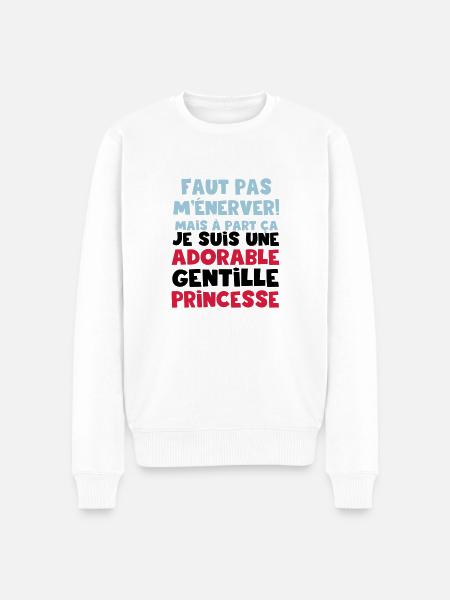 une adorable gentille princesse - Pull Premium bio Homme - blanc