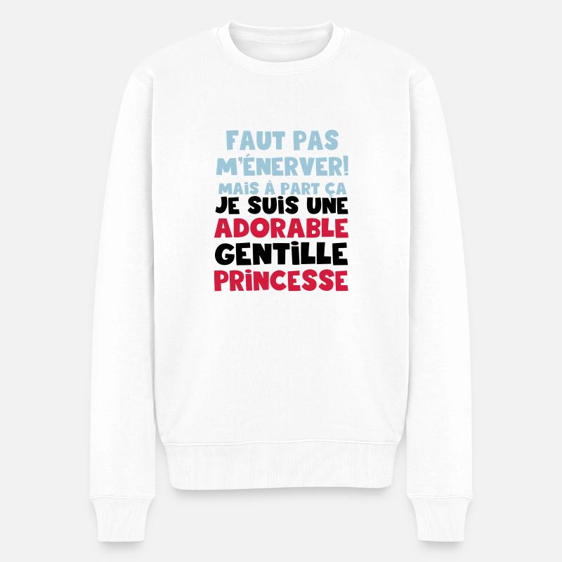 une adorable gentille princesse - Pull Premium bio Homme - blanc