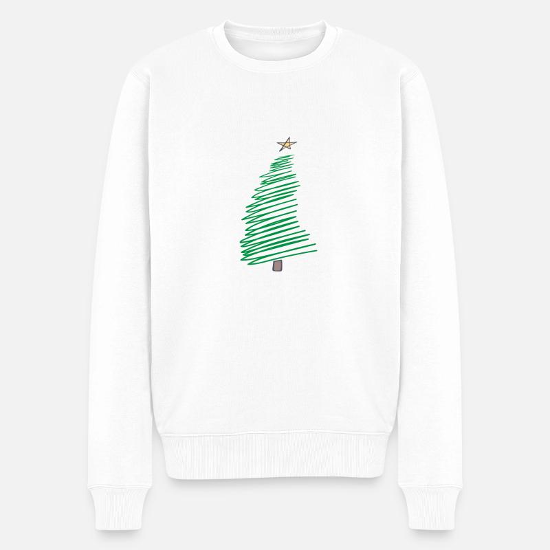 Arbre de Noël - Pull Premium bio Homme - blanc
