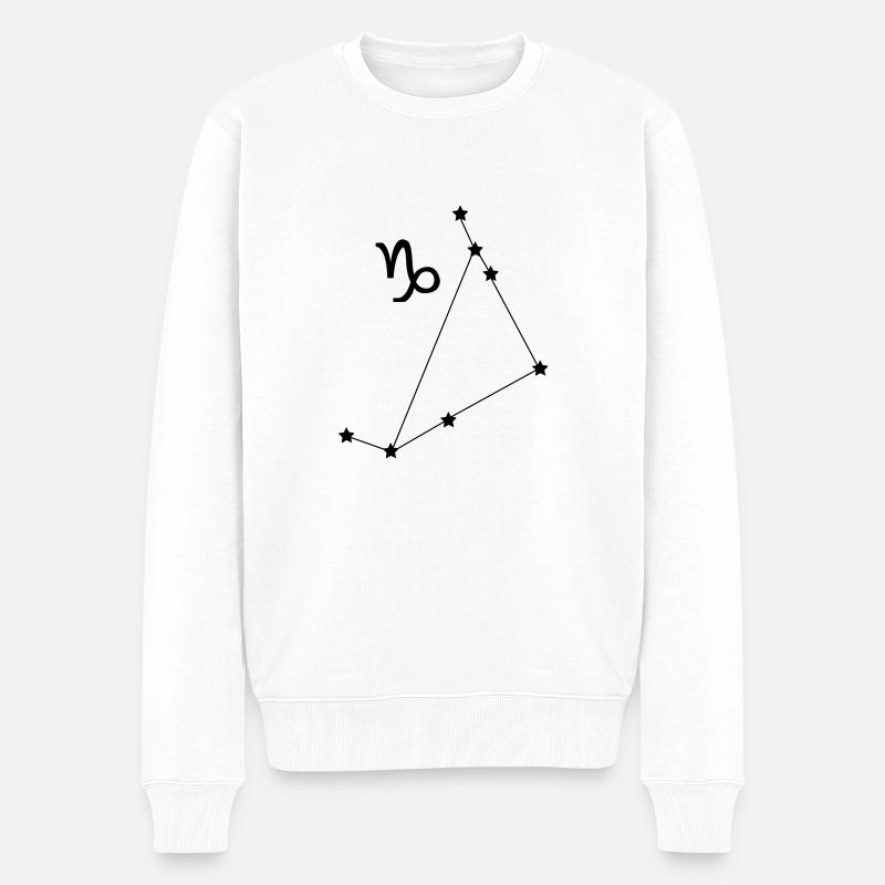Sternbild Steinbock Sternzeichen - Männer Premium Bio Pullover - Weiß