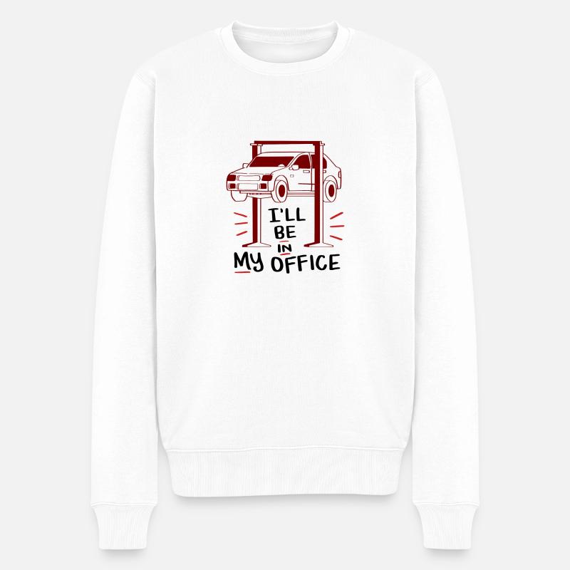 Mechaniker Werkstatt Auto Tuning Geschenk - Männer Premium Bio Pullover - Weiß