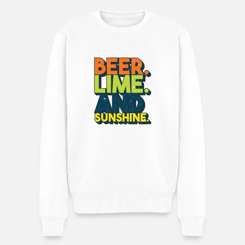 Gutes Bier - Männer Premium Bio Pullover - Weiß