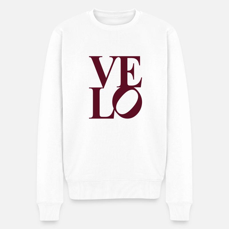 velo - love - Männer Premium Bio Pullover - Weiß