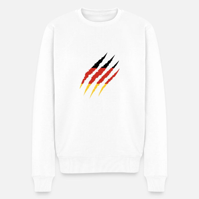 Deutschland - Männer Premium Bio Pullover - Weiß