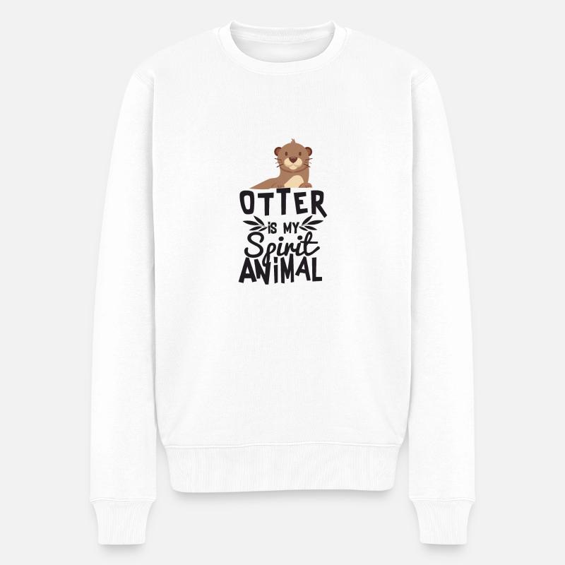 Perfektes Otter ist mein Geist-Tier-T-Shirt - Männer Premium Bio Pullover - Weiß