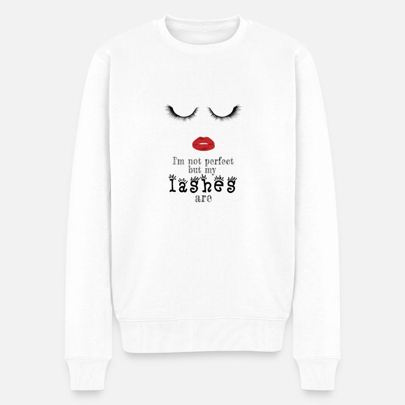 Cils parfaits - Pull Premium bio Homme - blanc