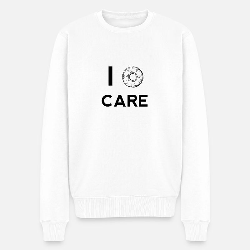 I Donut Care - Männer Premium Bio Pullover - Weiß