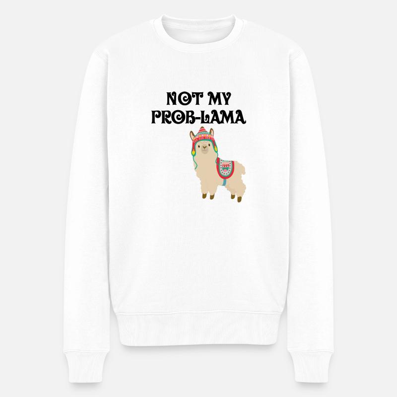 Pas mon prob-lama - Pull Premium bio Homme - blanc