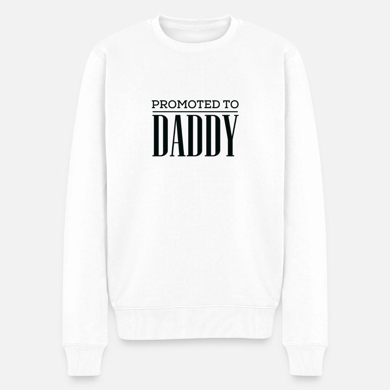 Cool gefördert zum Vati-T-Shirt - Männer Premium Bio Pullover - Weiß