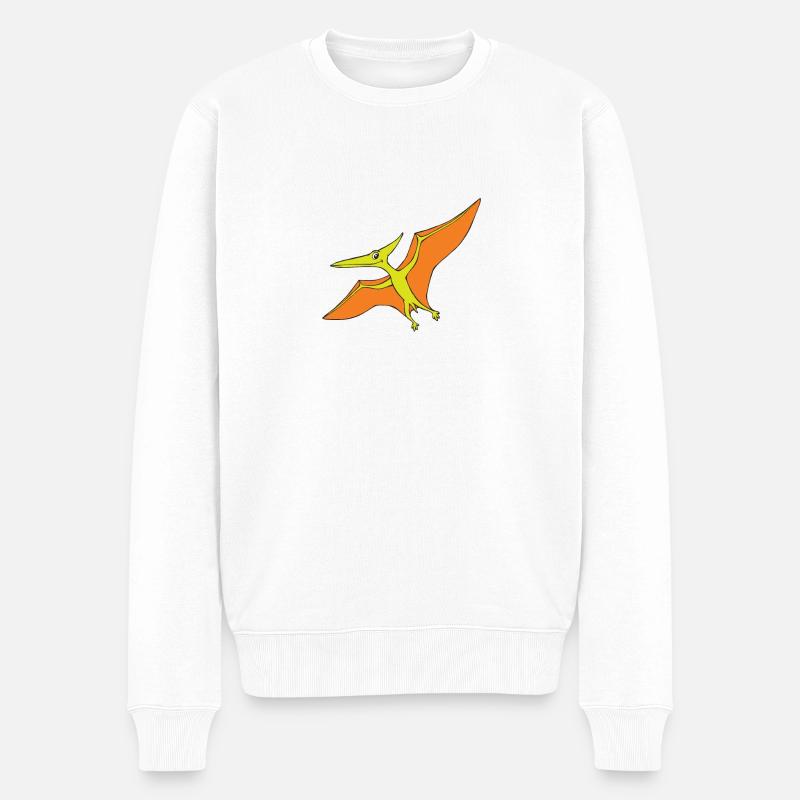 Pteranodon - Männer Premium Bio Pullover - Weiß