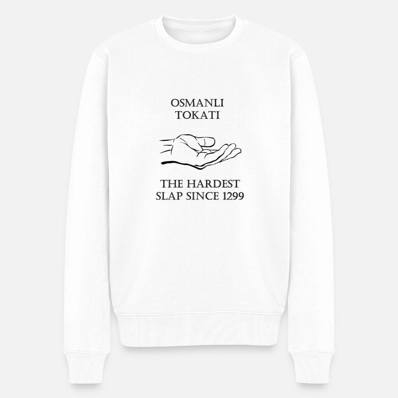 Osmanli Tokati. The hardest slap since 1299 - Männer Premium Bio Pullover - Weiß