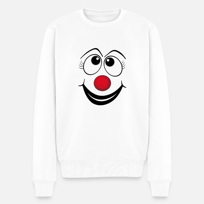 Clown Visage - Pull Premium bio Homme - blanc