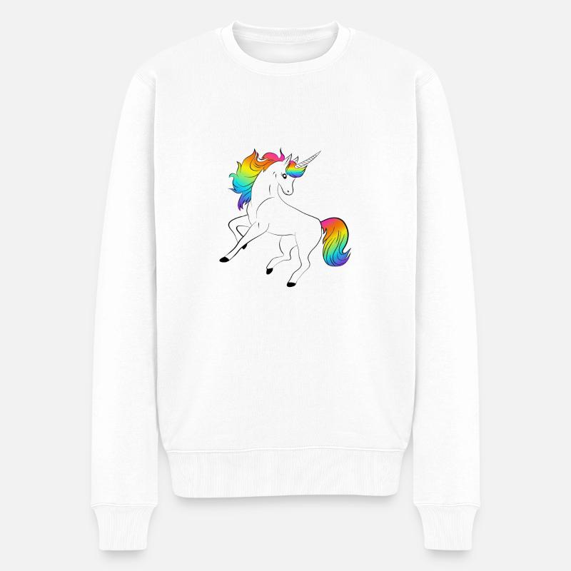 licorne - Pull Premium bio Homme - blanc