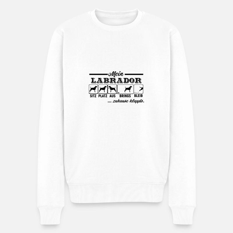 Labrador Retriever - Männer Premium Bio Pullover - Weiß