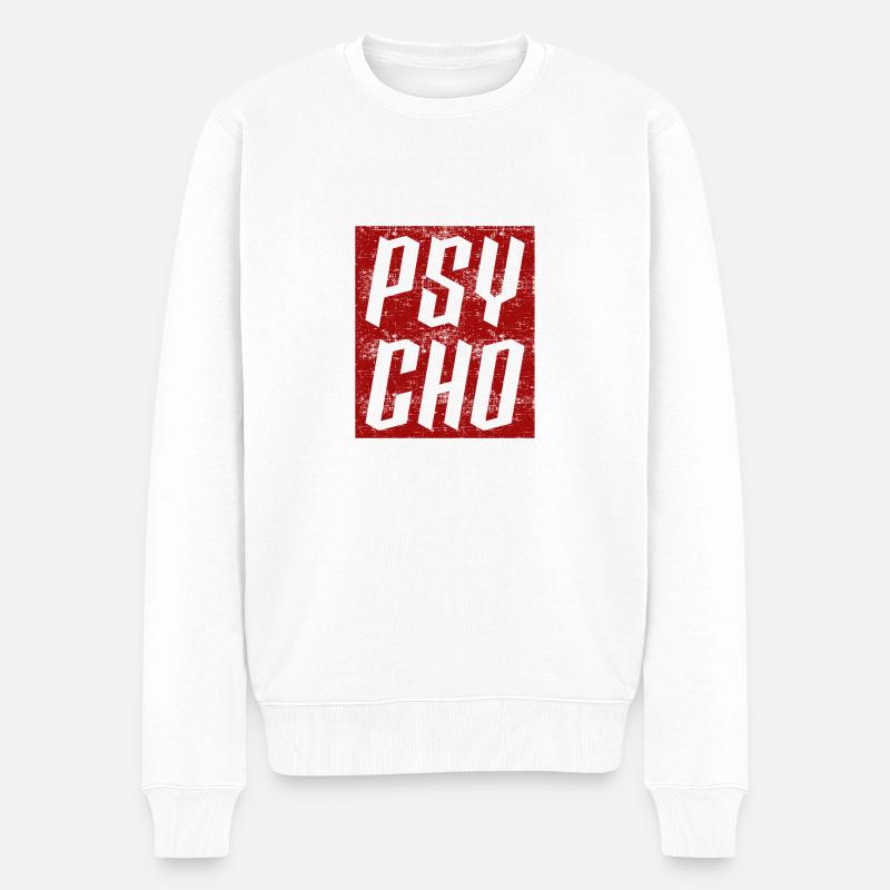 Conception psycho - Pull Premium bio Homme - blanc