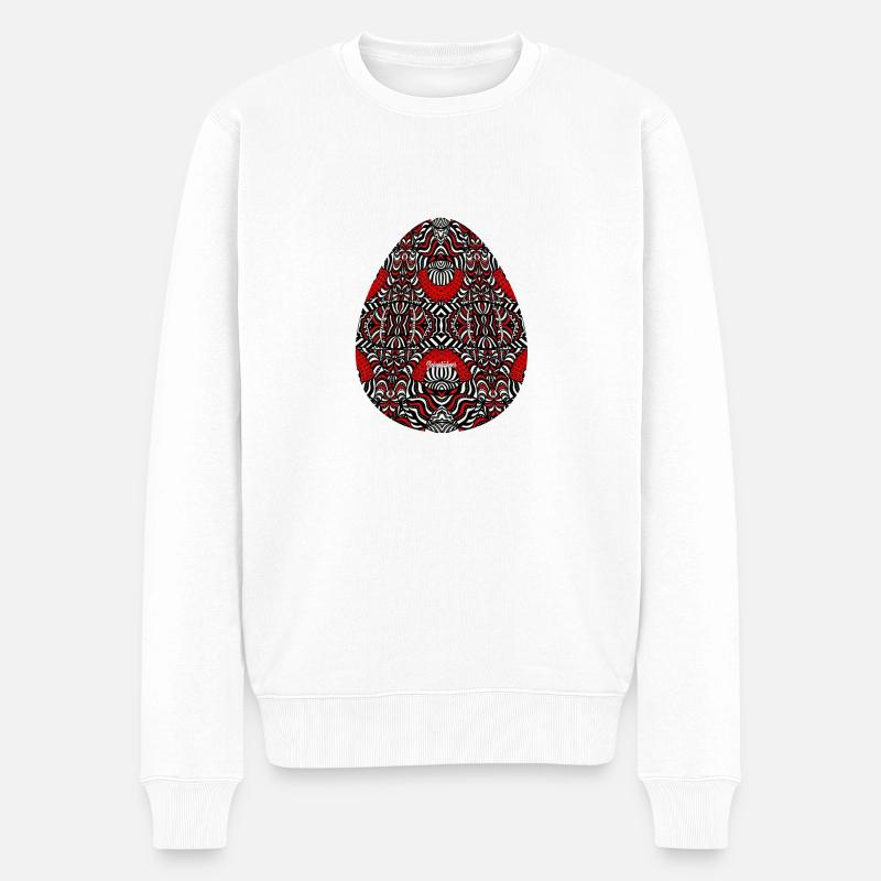 Abstrakte Kunst - Männer Premium Bio Pullover - Weiß