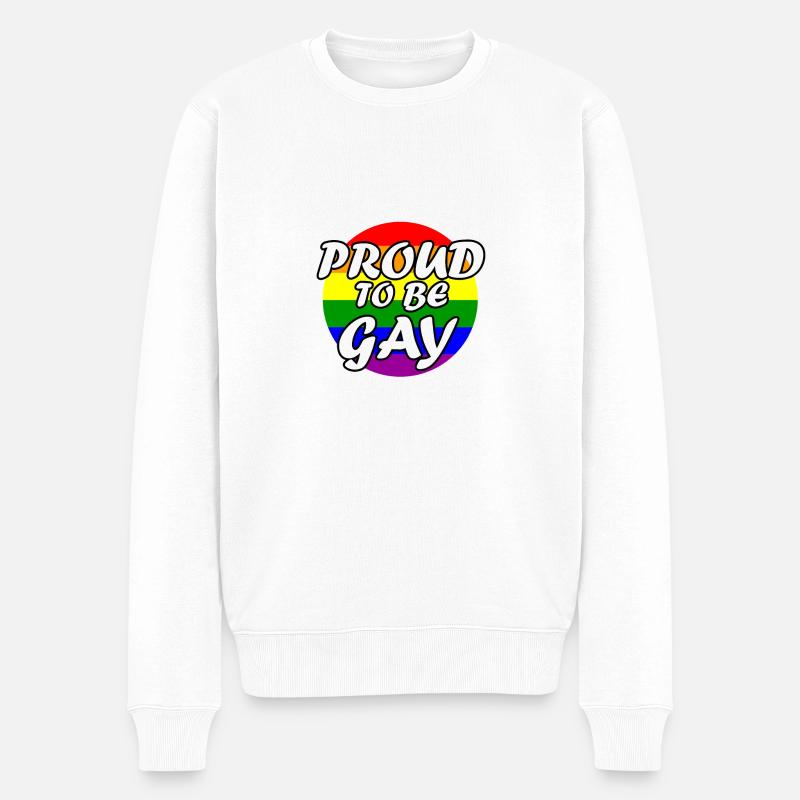Fier d'être gay - Pull Premium bio Homme - blanc