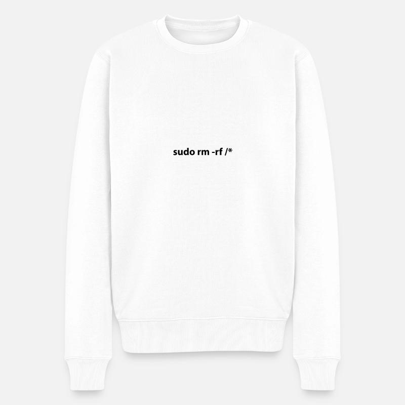 sudo rm -rf /* - Pull Premium bio Homme - blanc