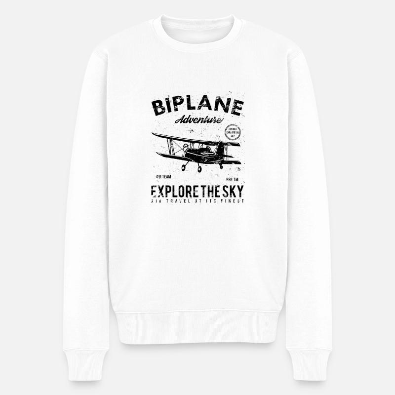 avion - Pull Premium bio Homme - blanc