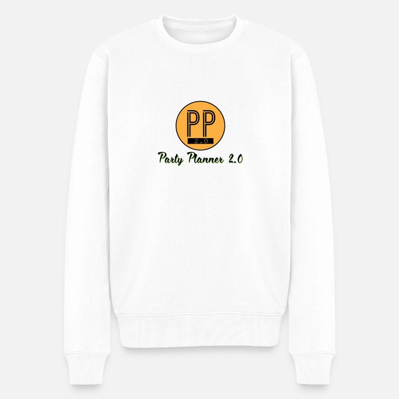 PARTY PLANNER 2 0 - Männer Premium Bio Pullover - Weiß